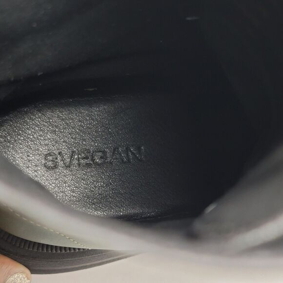 SVegan Gouache Vegan Leather Platform Combat Lace Up Boot Green Size 41 - Picture 7 of 13